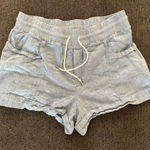 Athleta  Cabo Linen 4“ Shorts Size 18‎ Blue Plus Size Summer Beach Vacation Photo 0