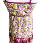 Anthropologie Chaudry Raga Madi Dress Floral Spring Print Beaded Medium Purple Photo 9