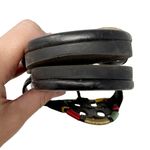 Tory Burch Embroidered Perfect Black Matte Leather Miller Logo Sandals Size 8.5 Photo 8