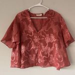 Victoria's Secret Victoria’s Secret Vintage Sheer Pink Floral Lingerie Button Up Top Size Large Photo 10