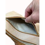 Valentina womens cream genuine Italian Leather womens shoulderbag purse SKU 6651 Photo 8