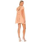 Free People Womens M Peach Angel Mini Dress Babydoll 100% Cotton Boho Chic Gauze Photo 1