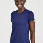 Saucony Women's Re-Imagined Stopwatch Short Sleeve in Navy Size Large Photo 0