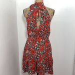 BTFBM Women Floral Dresses Casual Summer Sleeveless Halter Neck Ruffle Belt Boho Size L Photo 10