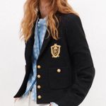 ZARA Textured Patch Pocket Cropped Blazer Jacket XS Photo 7