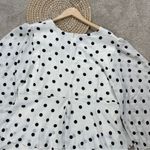 The Pyramid Collection Women’s Polka Dot Ruffle Tiered Mini Dress in White 2X Photo 6