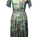 American Vintage Vintage AGILE tropical Blouse & midi skirt set in green both medium Photo 0