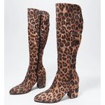 Marc Fisher  Boots Women’s Size 6 Over The Knee Pointed Toe Leopard Print NEW Photo 1
