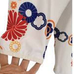 Original Penguin 3/4 Sleeve Retro Floral Polo Popover Blouse Top L Photo 7