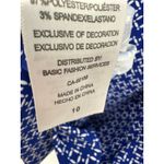 Mario Serrani Blue Geometric Print Shift Dress Knee Length Sleeveless Womens 10 Photo 5