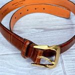 Brighton  Women Belt Genuine Embossed Calfskin on Saddled Leather Brown m14907 Photo 1
