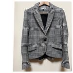 Maison d' Amelie Gingham Plaid One Button Pocket Blazer Size Medium Multiple Photo 3