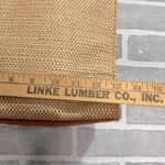 Badgley Mischka Large Straw & Leather Tote Tan / Red Trim Photo 7