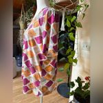 Vibrant Purple and Orange Graphic Short Sleeve Tee Size L Photo 3