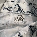 Series 8 Leggings White Black Gray Marble Print Photo 7