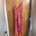 Anthropologie NWT  Hutch Polka Dot Flutter High Low V-Neck Wrap dress Photo 6