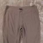 Eileen Fisher Gray 100% Silk Wide Leg Dress Pants Crop Side Zip Womens Size XL Photo 2