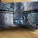 Vintage Y2K Snakeskin Reptile Print Shoulder with silver hardware detailing Black Photo 3