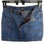 BDG Blue Denim Mini Cargo Skirt Urban Outfitters Zipper S P Photo 4