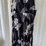 Iolani Women's Hawaiian Tropical Floral Surplice Empire Waist Midi Dress M Black Size M Photo 1