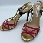Diane Von Furstenberg  pink black gold Strappy heel Photo 0