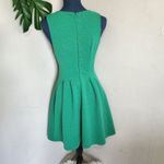 Blue Rain  Green Jacguard Fit and Flare Dress Photo 4