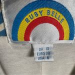 Modcloth Ruby Belle shades of blue ocean waves empire waist dress size 6 Photo 3