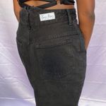 Vtg high waisted black denim skirt size 11 Photo 3