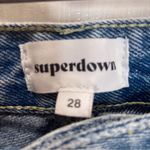 superdown High Rise Distressed Straight Jeans Size 28 Light Wash Revolve Photo 3