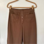 Halara  High Waisted Multiple Pockets Straight Leg Pants Womens Large Brown Photo 6
