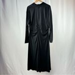 Max Mara  Abito Jersey V Neck Long Sleeve‎ Maxi Dress in Black Size Medium Photo 2