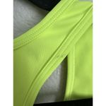 The North Face  Sports Bra Womens Size Medium Elevation Bra Neon Green Spell Out Photo 3