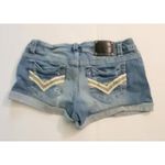 Red Rivet  Jean Shorts Low Rise Rolled Cuff Women's Size 11 Photo 1