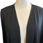 J. Jill Wearever Cardigan Jersey Duster Sweater Top Black Open SZ M Soft Slinky Size M Photo 2