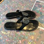 Brighton  Leather Sandals with Silver Buckle Accent Photo 4