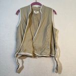 Talbots  VTG Linen Blend Sleeveless Wrap Top & A-Line Skirt White Trim Set Wmn 14 Photo 9