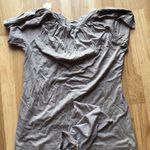 🌵DaNang vneck ruched neckline tee in taupe sz xs Tan Photo 4