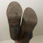 MIA Shawna faux suede lace up ankle bootie shootie taupe heeled stacked heel Photo 9