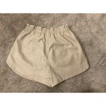 BLANK NYC Tan Paperbag High Waist Faux Leather Shorts, 26 Photo 6