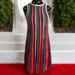 Free People  Womens Dress Sz‎ S Rainbow Dragon Metallic Striped Mini Sweater Photo 4