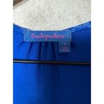 Fresh Produce  Blue Floral V Neck Short Sleeve Dress Size Small Vacation Beach Photo 2