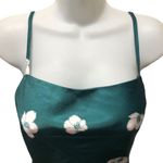 Princess Polly Ultra Mini Dress Floral Print Size 2 Green White Fall Collars Photo 4