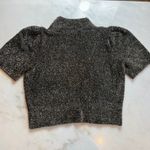 Kate Spade  New‎ York Metallic Sparkle Mock Neck Puff Sleeve Top, XL Photo 7