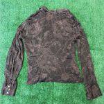 Trina Turk Y2K Babydoll Chocolate Silk blend Floral Top, Size Large Photo 1