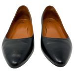 Aquatalia Pasha Black Leather Almond Toe Low Block Heels Weatherproof Pumps Photo 3