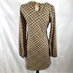Davi & Dani  tartan plaid tie waist knit dress with pockets size small Photo 5