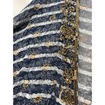 Soft Surroundings  Kimono Open Cardigan L/XL Topper Floral Beaded Trim Boho Sheer Photo 3