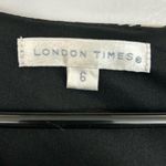 London Times Black & White Abstract Peplum Pencil Shift Dress Size 6 Photo 7