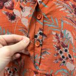 Natural Life  Rebecca Tiered Shirt Dress Rust Floral Midi Dress Size M Photo 7