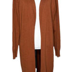 Time And Tru Burnt Orange Long Duster Open Cardigan Sweater Size XL 16 Photo 0